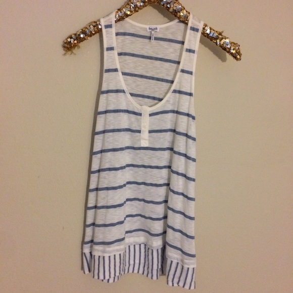 Splendid striped razor back tank top Small - Picture 4 of 8